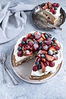 Gluten-free layer cake with summer berries