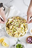 Potato salad with yogurt dressing