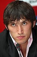 Хоккеист Александр Овечкин во время презентации пр