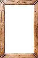 Wooden frame, isolated on white.