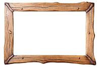 wooden frame, isolated on white