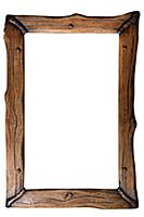 Wooden frame, isolated on white.