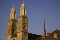 Цюрих (Zurich), Швецария. На фото - собор Гроссмюн