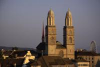 Цюрих (Zurich), Швецария. На фото - собор Гроссмюн