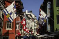 Цюрих (Zurich), Швецария. На фото - переулок Авгус
