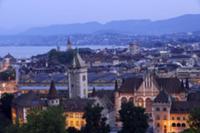 Цюрих (Zurich), Швецария. На фото - вид на город и