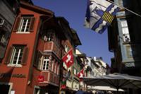 Цюрих (Zurich), Швецария. На фото - переулок Авгус