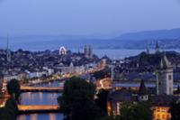 Цюрих (Zurich), Швецария. На фото - вид на город и