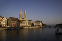 Цюрих (Zurich), Швецария. На фото - собор Гроссмюн