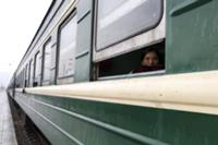 Поезд для сезонных рабочих, едущих на уборку хлопк