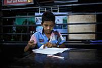 Myanmar / Yangon / 2014 / School on wheels / A boy