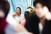 Romania / Negreni / 2014 / Local women smokes her 