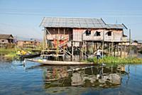 MYANMAR / Shan State / Inle Lake / Nampan / On the