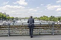 France / Paris / 2015 / Lovelocks / A man on the p