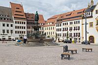 GERMANY / Saxony / Freiberg / The Obermarkt, the m
