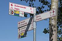 GERMANY / Lower Saxony / Grohnde / Signs on the We