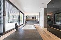 modern bathroom in an architecture house in the Ba