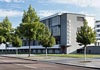View of the Bauhaus, Dessau, Saxony-Anhalt, German