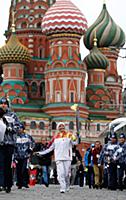 Старт эстафеты Олимпийского огня на Красной площад