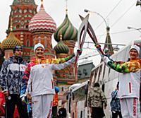 Эстафета Олимпийского огня, Москва, Россия, 7 октя