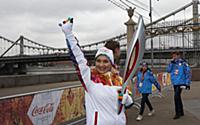 Эстафета Олимпийского огня, Москва, Россия, 7 октя