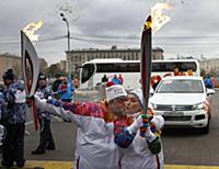 Эстафета Олимпийского огня, Москва, Россия, 7 октя
