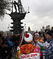 Эстафета Олимпийского огня, Москва, Россия, 7 октя