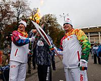 Эстафета Олимпийского огня, Москва, Россия, 7 октя