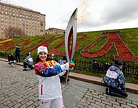 Эстафета Олимпийского огня, Москва, Россия, 7 октя
