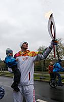 Эстафета Олимпийского огня, Москва, Россия, 7 октя