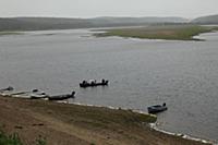 Река Варзуга, поселковая переправа. Село Варзуга, 