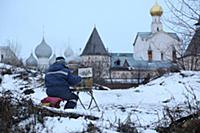 Ростовский Кремль. Художник за работой. Ростов, Ро
