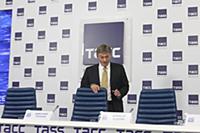 Дмитрий Песков. Конференция. ТАСС. Москва, Россия.