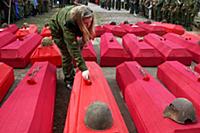 Братское захоронение останков солдат, погибших в В