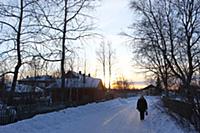 На улицах посёлка Рабочеостровск. Побережье Белого