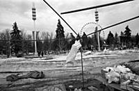 Подборка черно-белых фотографий московских улиц. Р