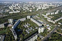 Вид сверху на район Бирюлёво Восточное.