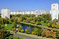 Городской пруд в московском районе Бирюлёво Западн