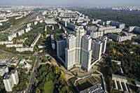 Вид сверху на район Бирюлёво Восточное.