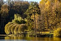 Золотая осень в парке усадьбы Царицыно, Москва.
