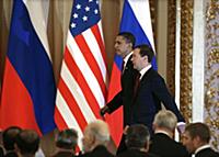 Барак Обама и Дмитрий Медведев. Визит Барака Обамы