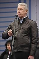 Мэр Москвы Сергей Собянин. Митинг в поддержку Влад