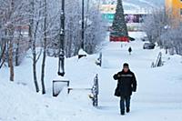 Мурманская область.Кировск.На улицах города.
