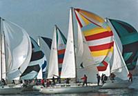 Яхты на одном из московских водохранилищ. Конец 19