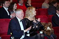 Анатолий Карпов с супругой. Премьера фильма «Чемпи