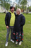 Яна Поплавская с мужем. Открытие VI Международного