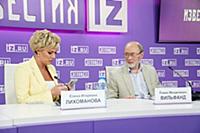 Елена Лихоманова, Роман Вильфанд. Пресс-конференци