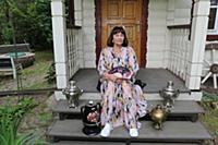 Российская актриса Лариса Лужина. Дачная съемка.