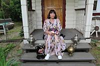 Российская актриса Лариса Лужина. Дачная съемка.