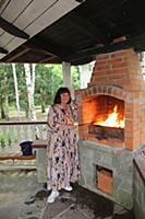 Российская актриса Лариса Лужина. Дачная съемка.